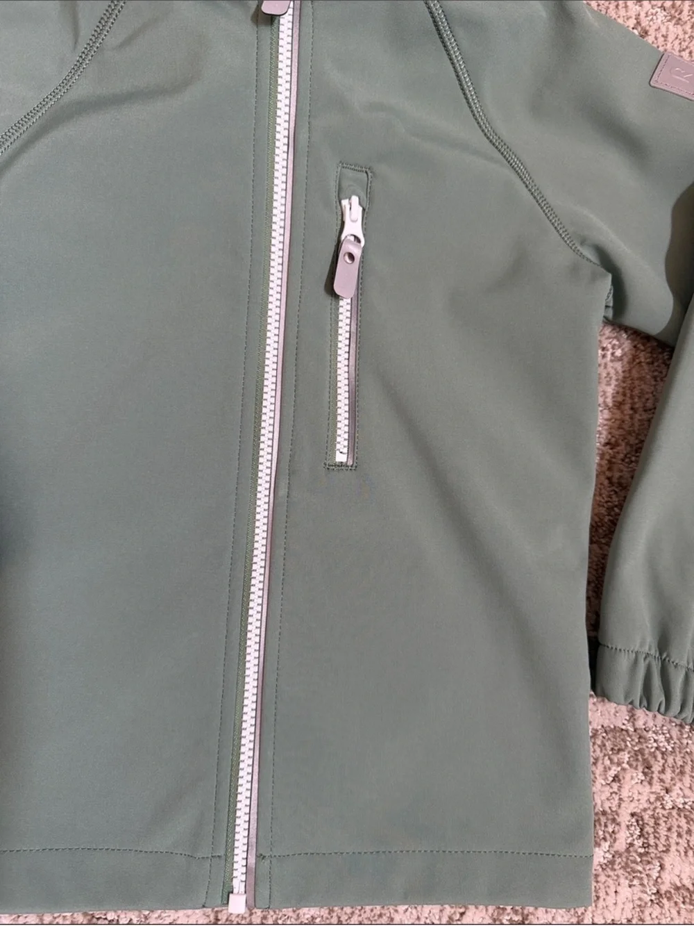 Reima Kids' Green Vantti Soft Shell Fleece-Lined Waterproof Jacket—5Y
